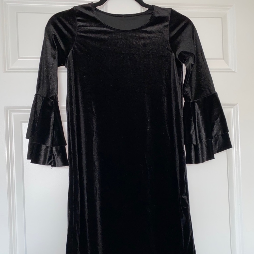 Black velvet dress